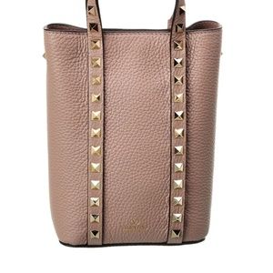 valentino rockstud leather tote